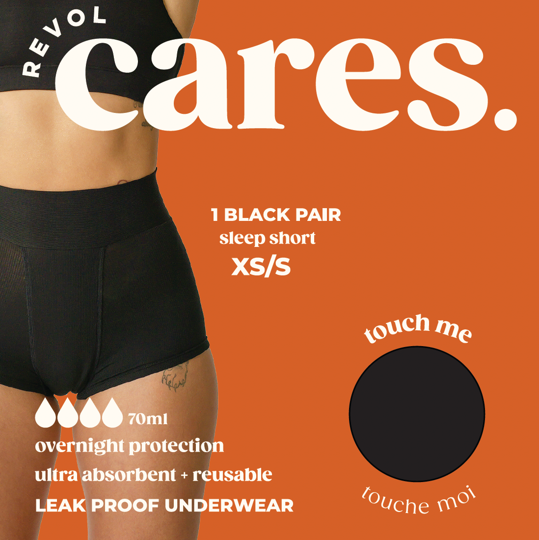 Revol Cares Sleep Short Leak Proof Underwear XS/S