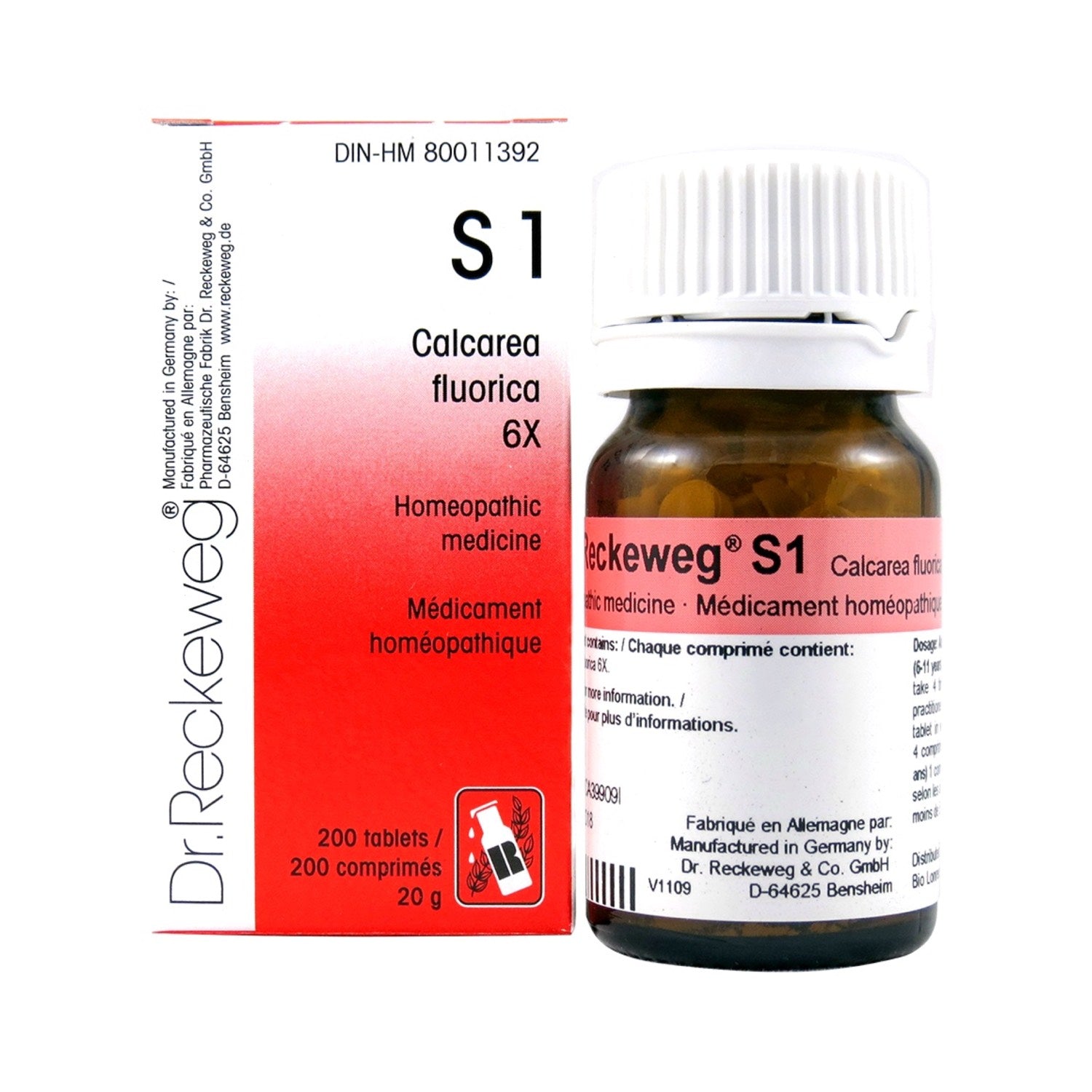 Dr. Reckeweg S1 Calcarea Fluorica 6X Tablets 20g