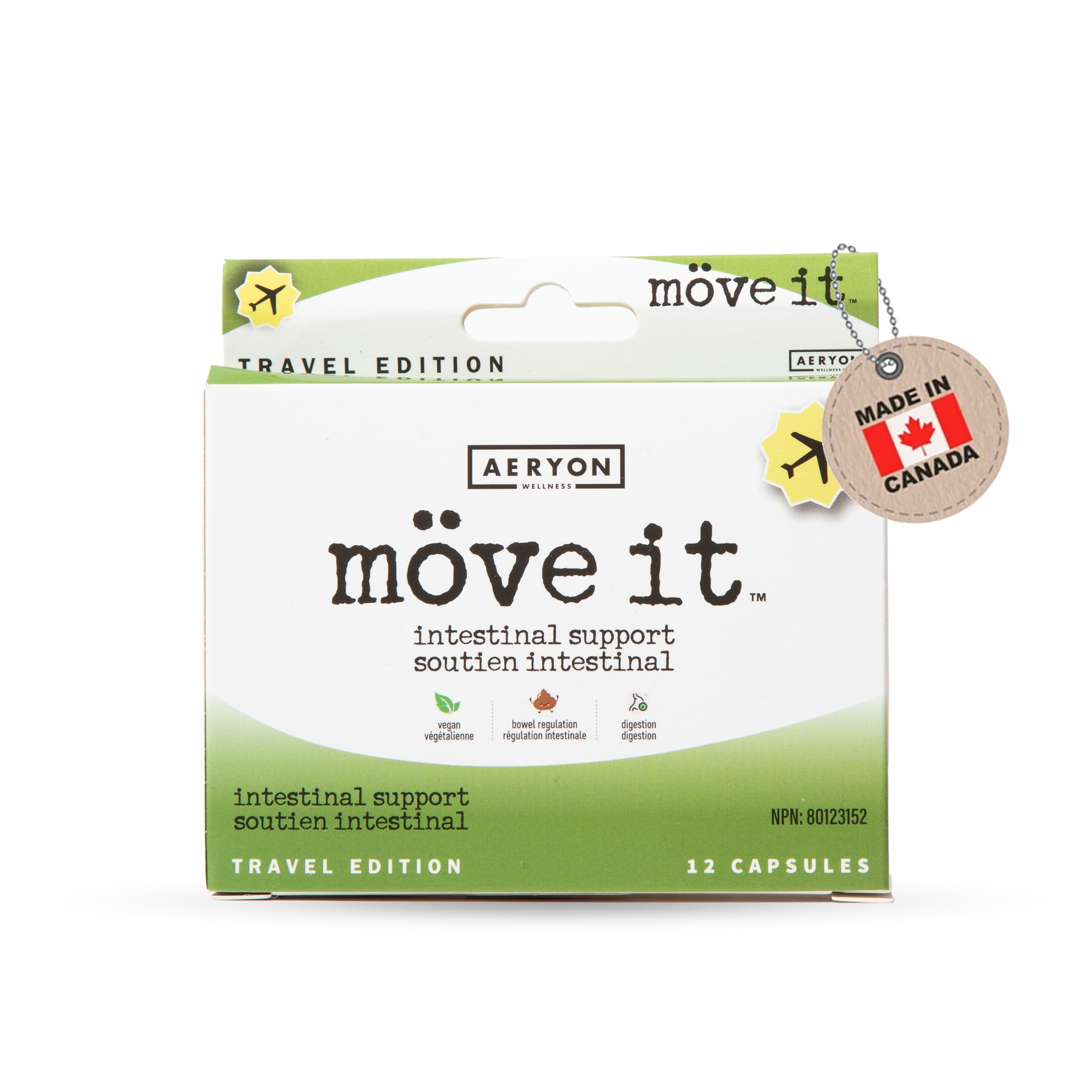 Aeryon Wellness Move It TRAVEL Pack 12 Vegetarian Capsules