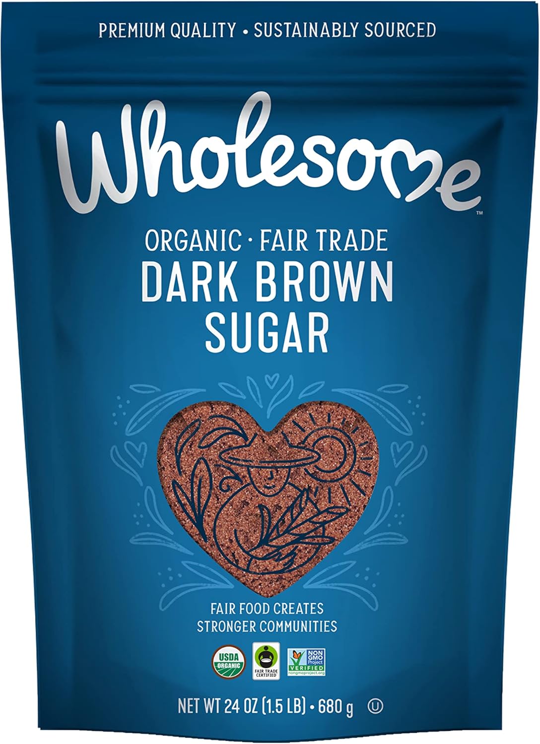 Wholesome Organic Dark Brown Sugar 681g