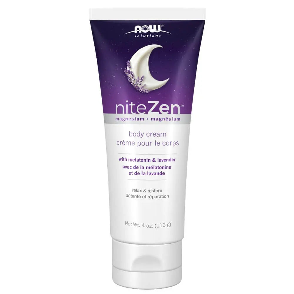 NOW niteZen Magnesium Body Cream with Melatonin & Lavender 113g