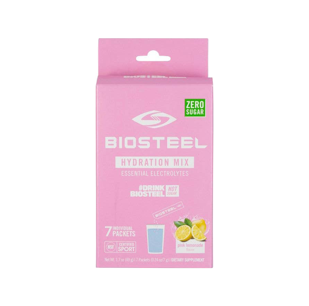 BioSteel Hydration Pink Lemonade 7 Pack  (7 Individual Packets)