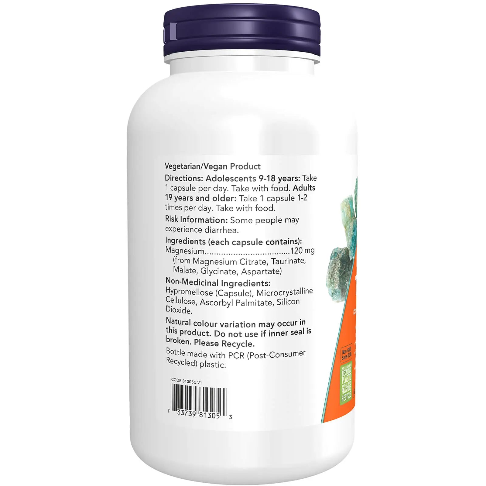NOW Magnesium Transporters 180 Vegetarian Capsules