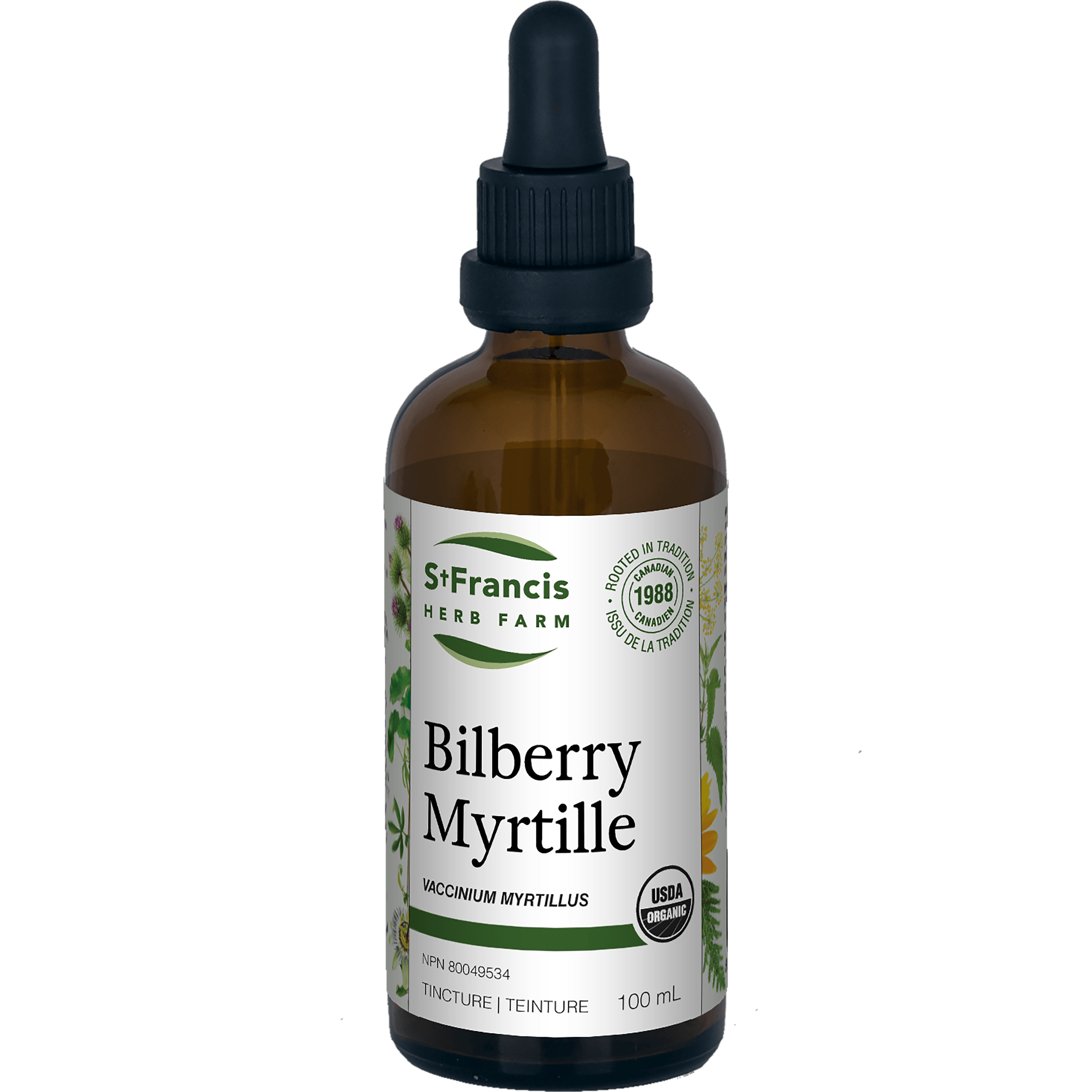 St. Francis Organic Bilberry Tincture 100ml