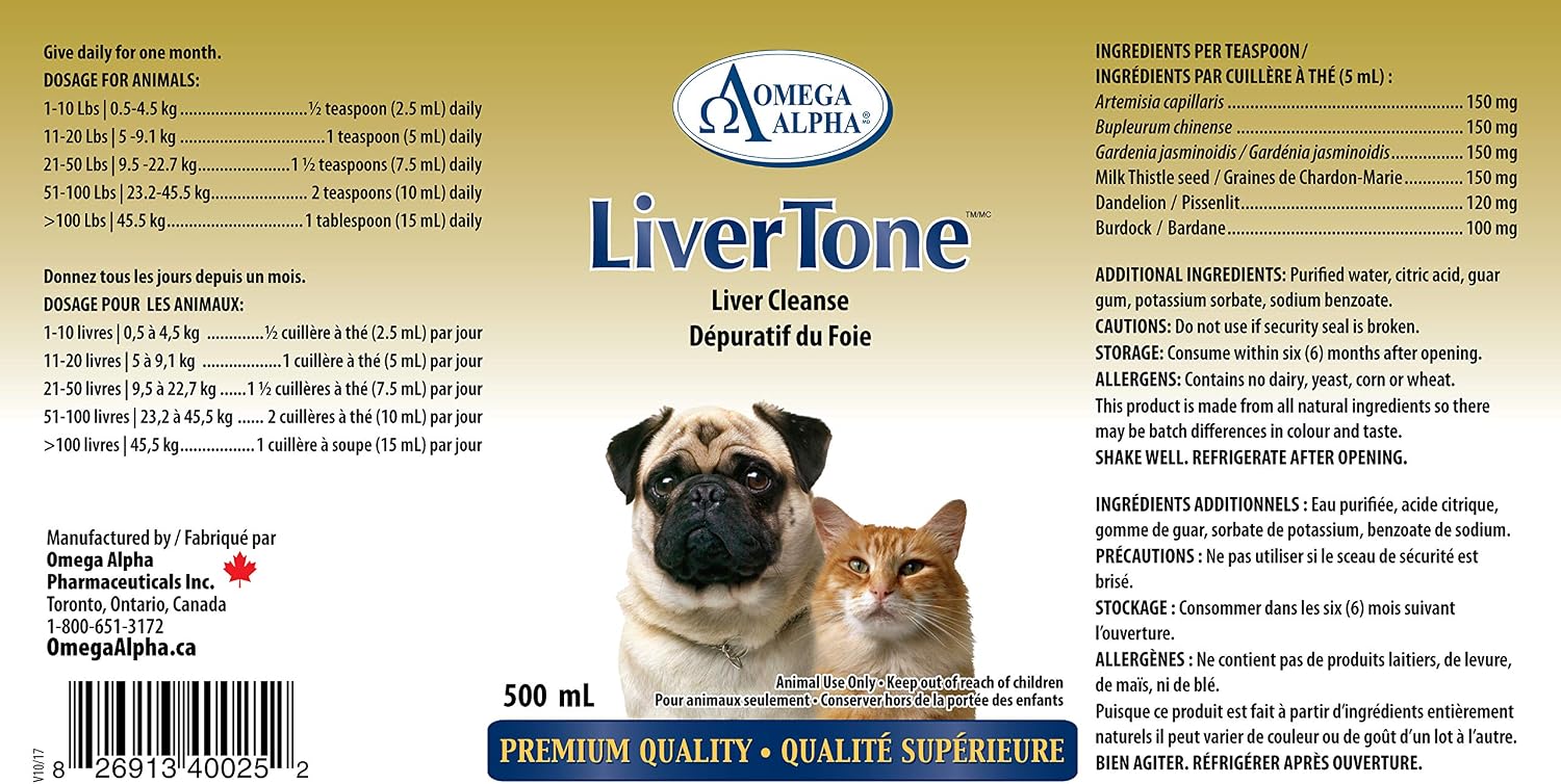 Omega Alpha Pet LiverTone 500ml
