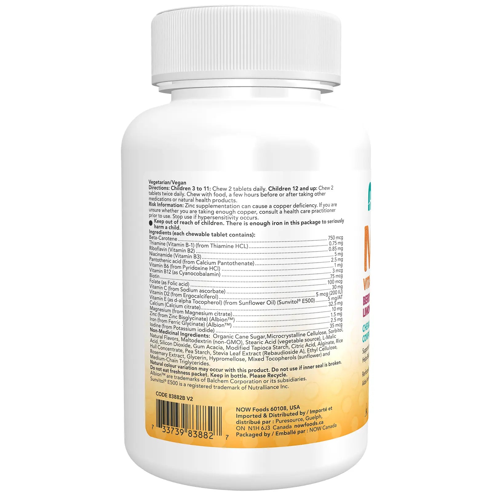 NOW Kids Multi Vitamins Berry Lemonade 120 Chewable Tablets