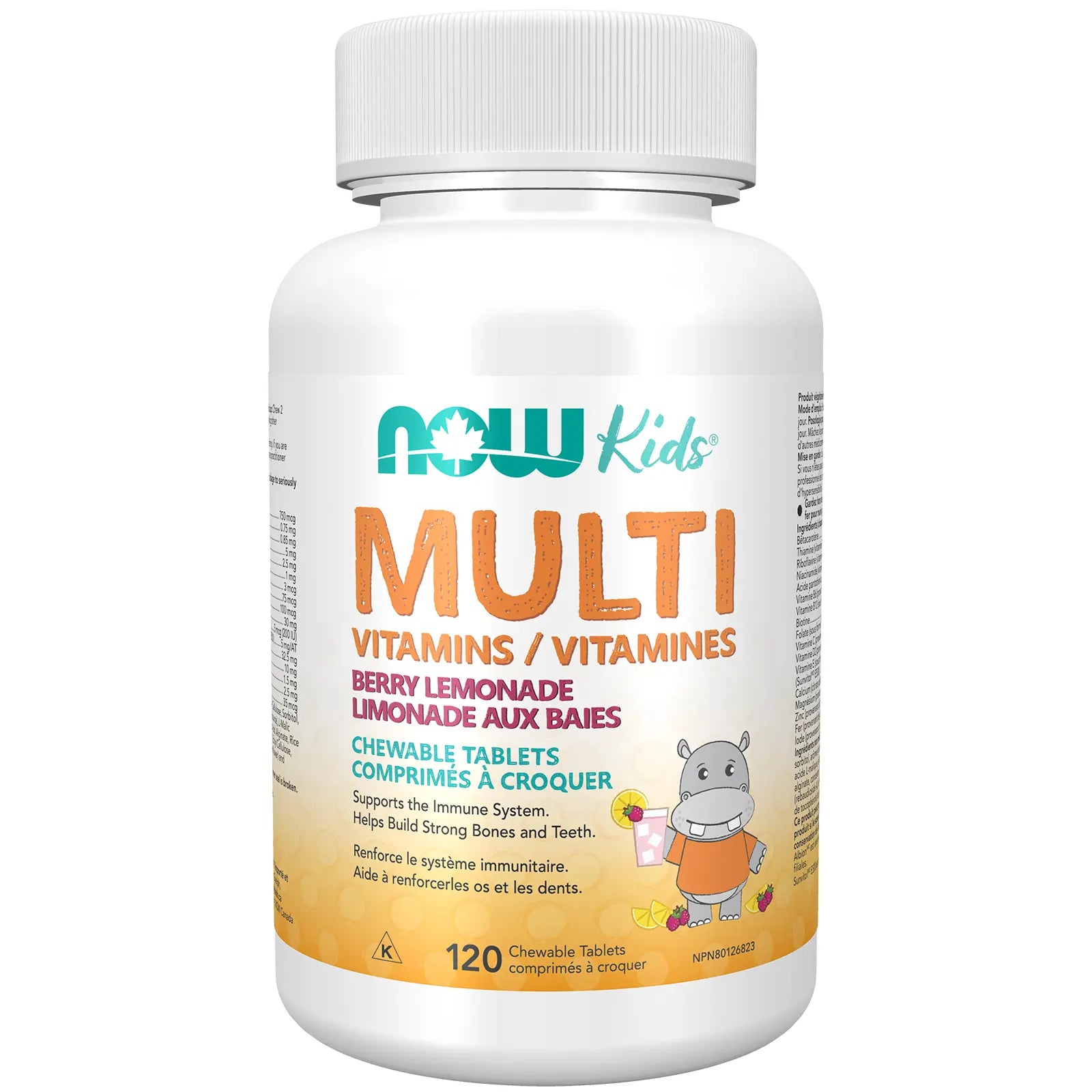 NOW Kids Multi Vitamins Berry Lemonade 120 Chewable Tablets