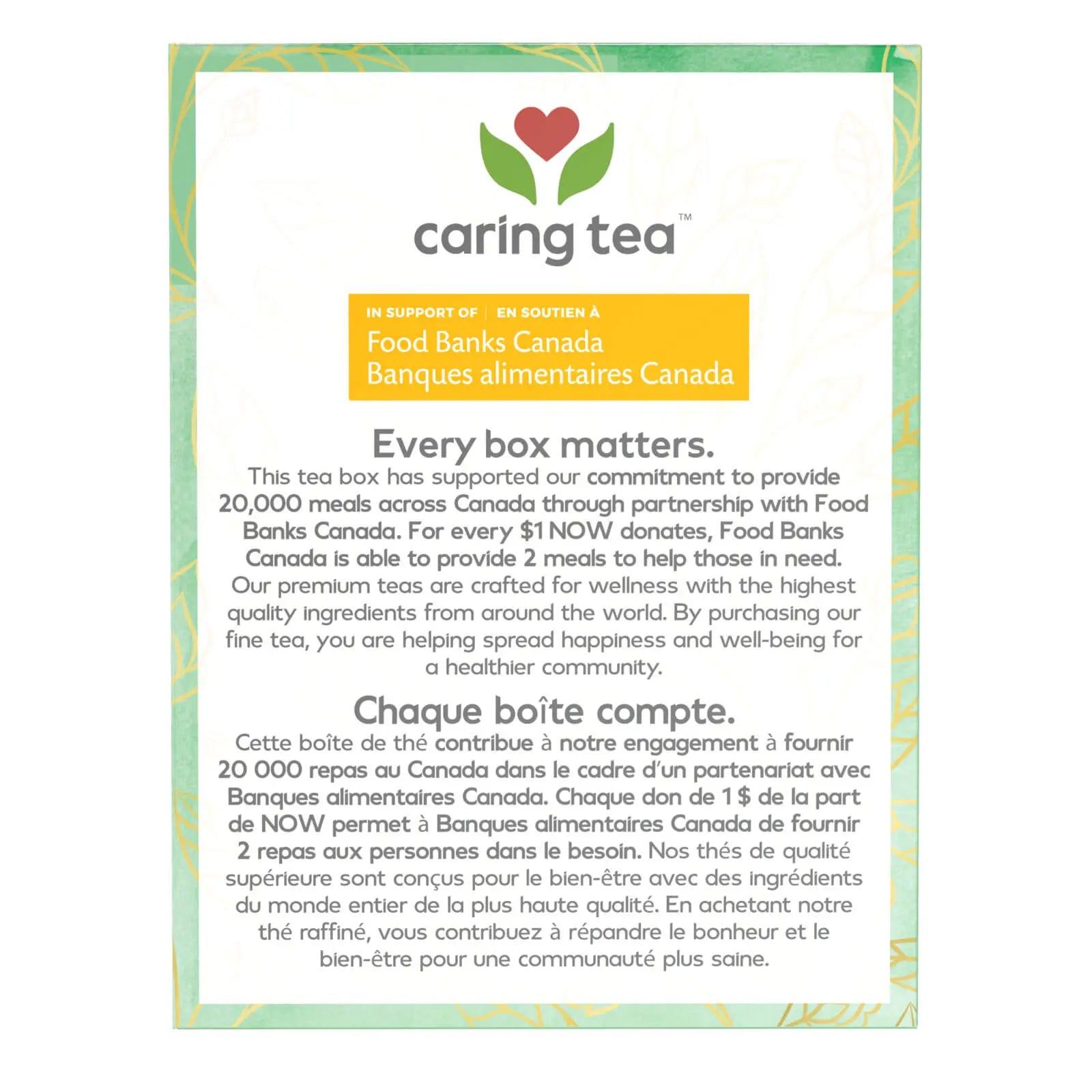 NOW Caring Tea Organic Senna Mint Tea 24 Tea Bags