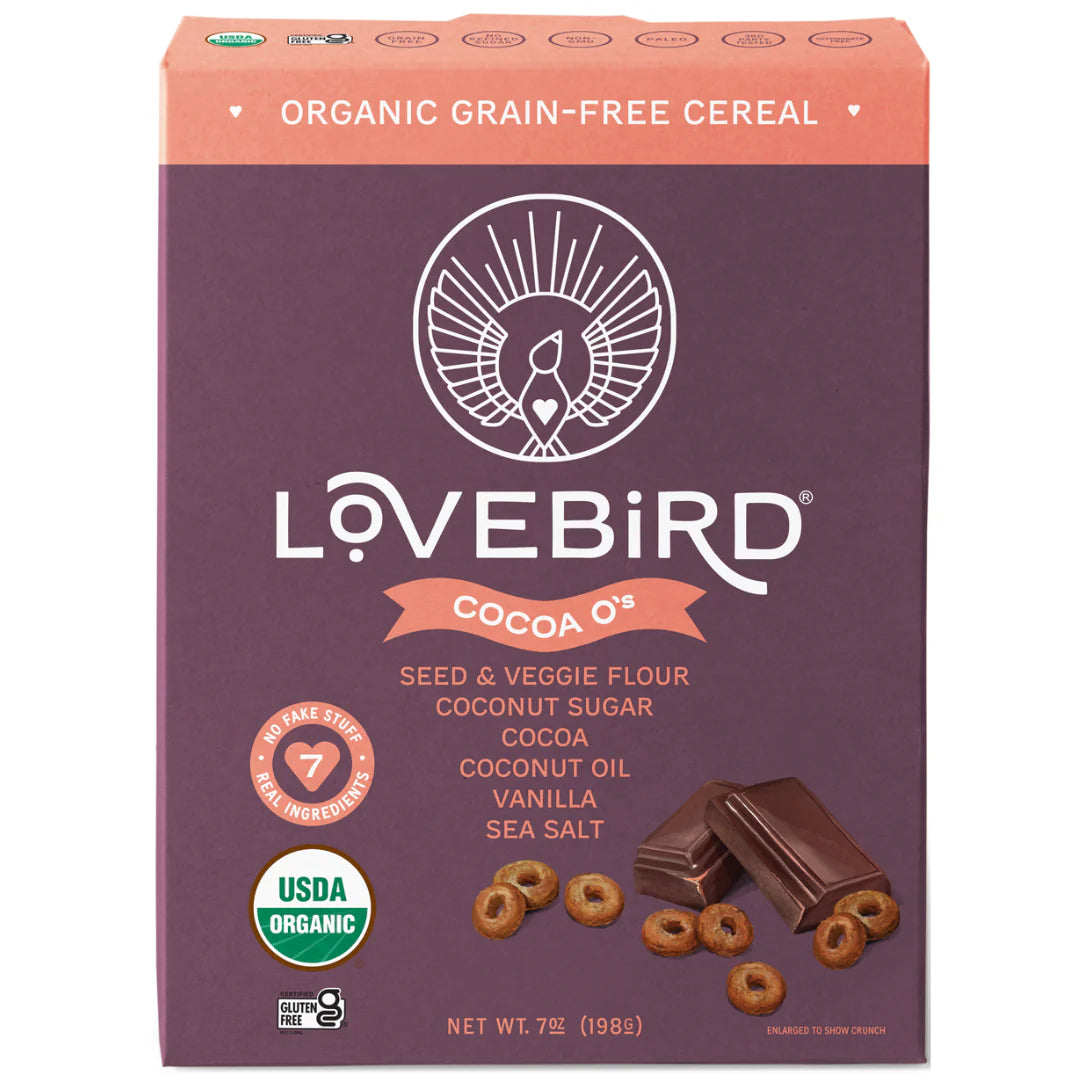 Lovebird Organic Cocoa O's Grain-Free Cereal 198g