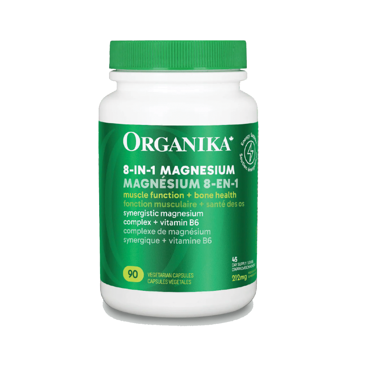 Organika 8-in-1 Magnesium 90 Vegetarian Capsules
