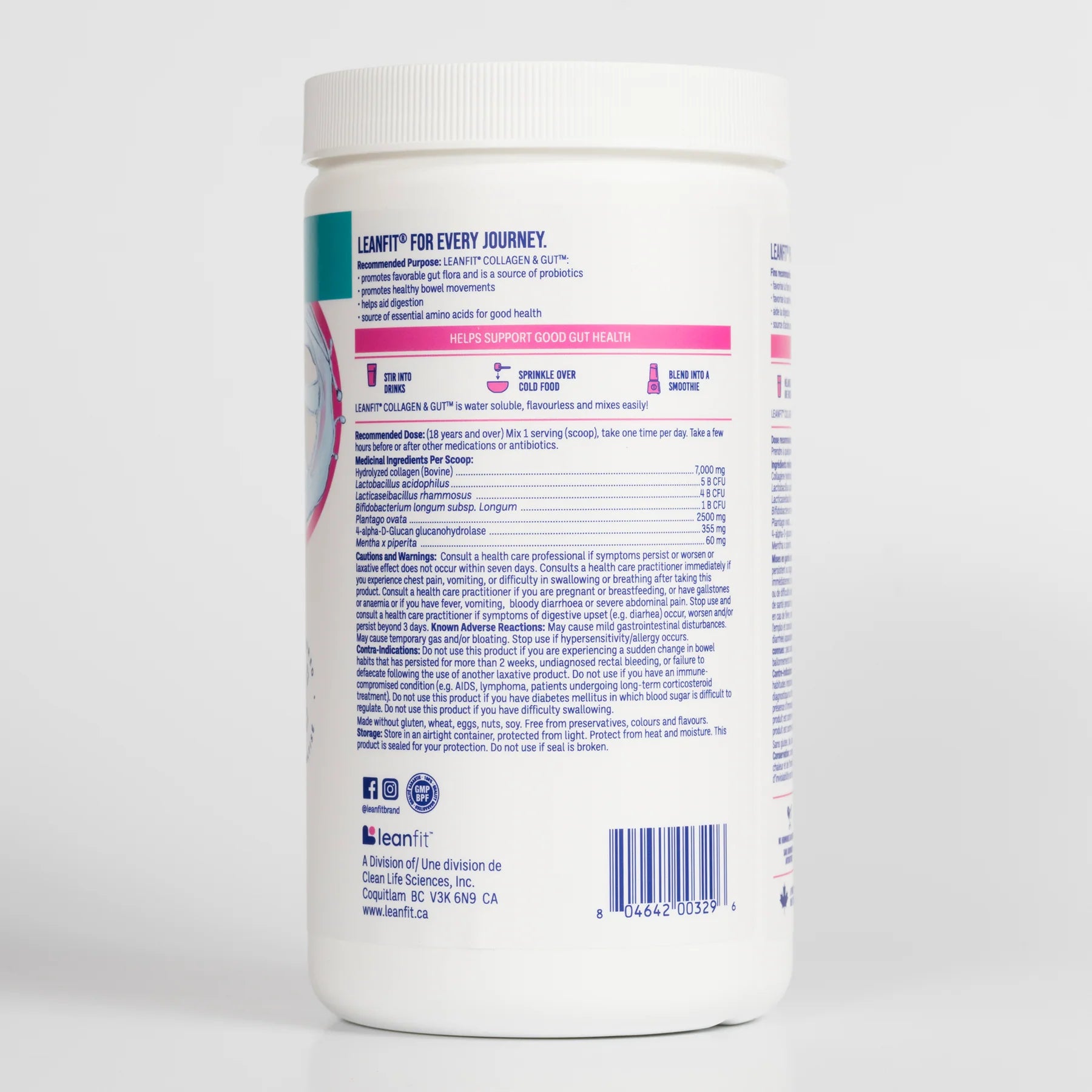 LeanFit Collagen & Gut Unflavoured 250g