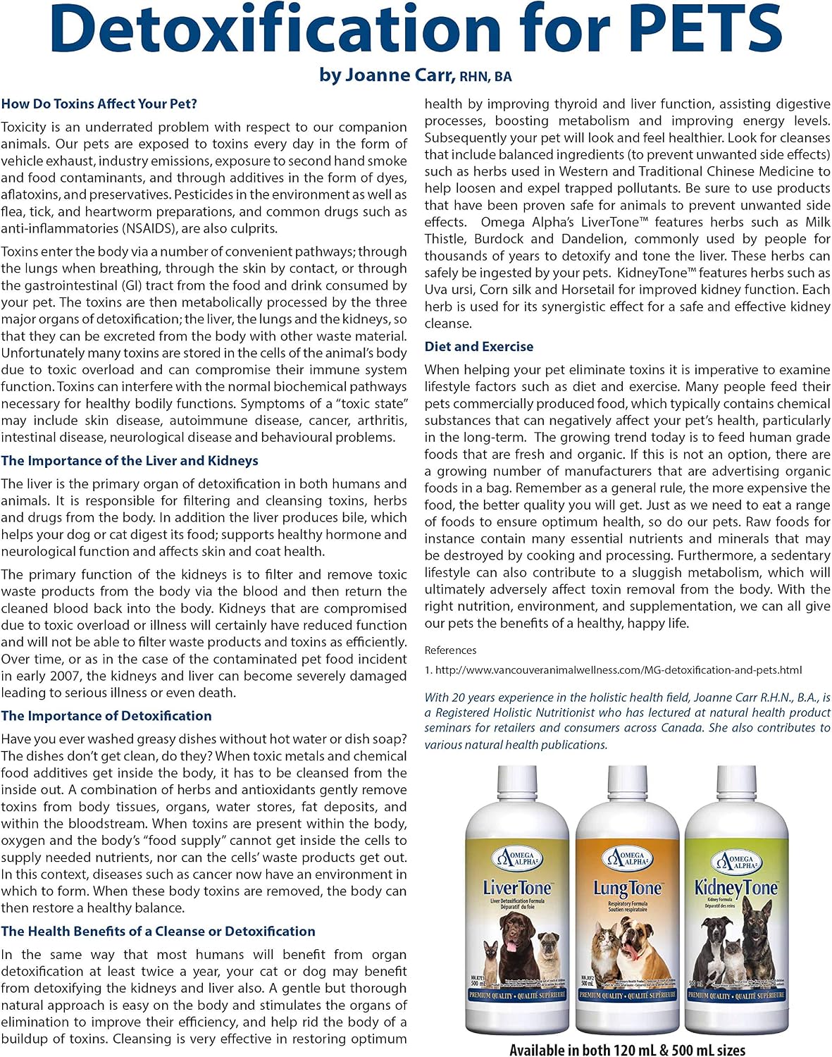 Omega Alpha Pet LiverTone 500ml