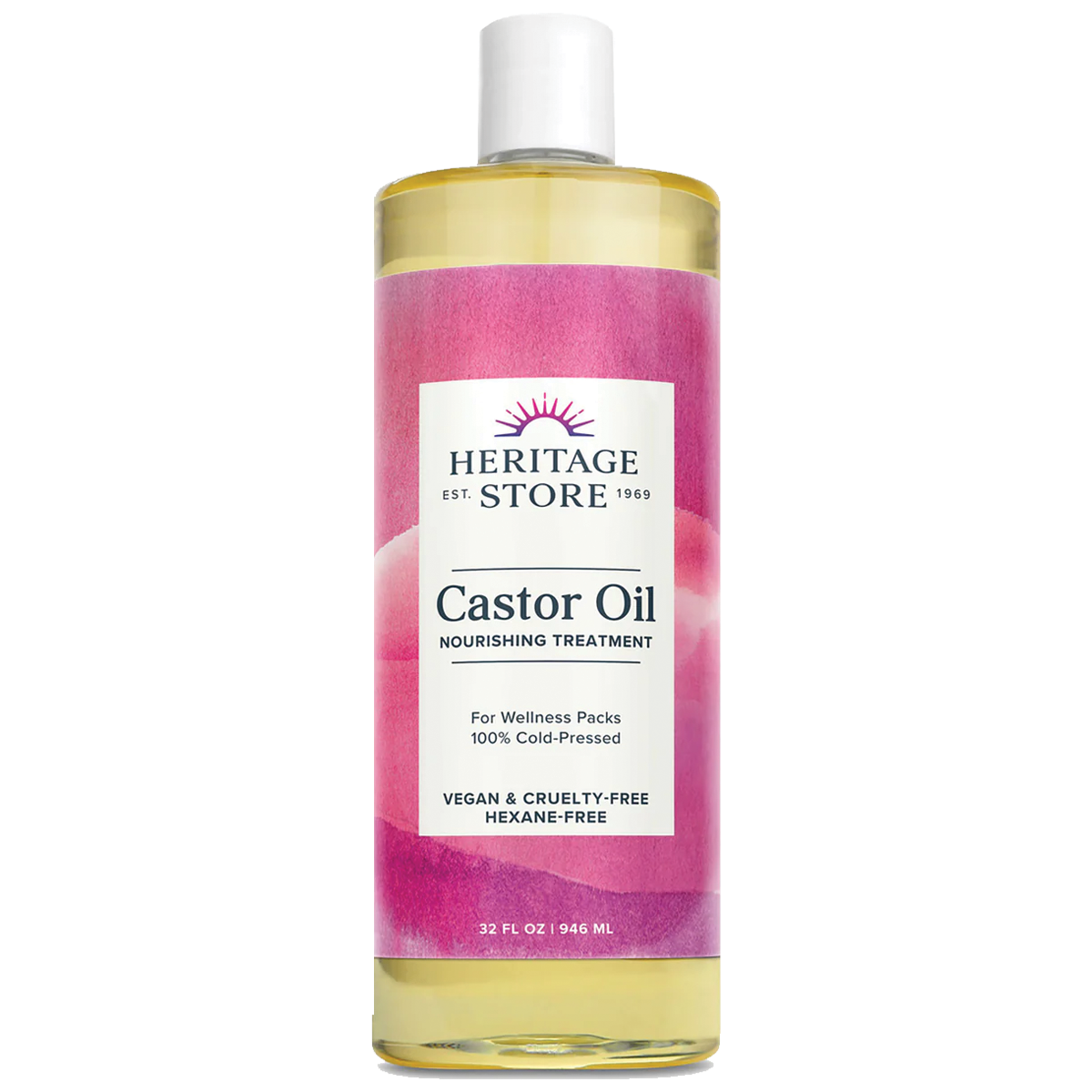 Heritage Store Cold-Pressed Castor Oil 946ml