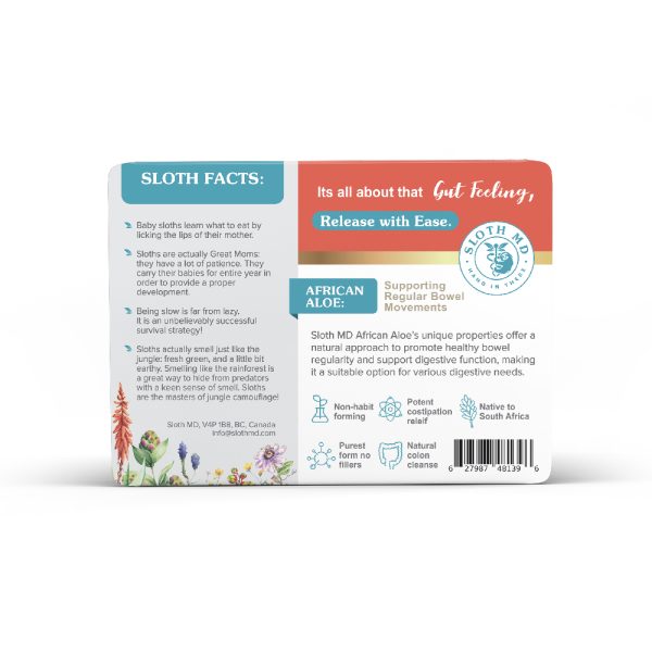 Sloth MD African Aloe (Cape Aloe) Travel Pack 10 Vegetarian Capsules