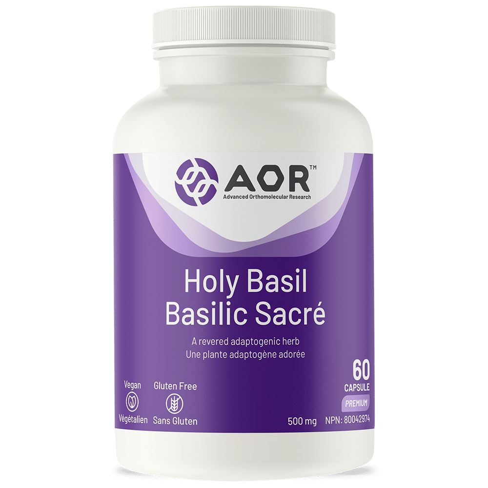 AOR Holy Basil 500mg 60 Vegetarian Capsules