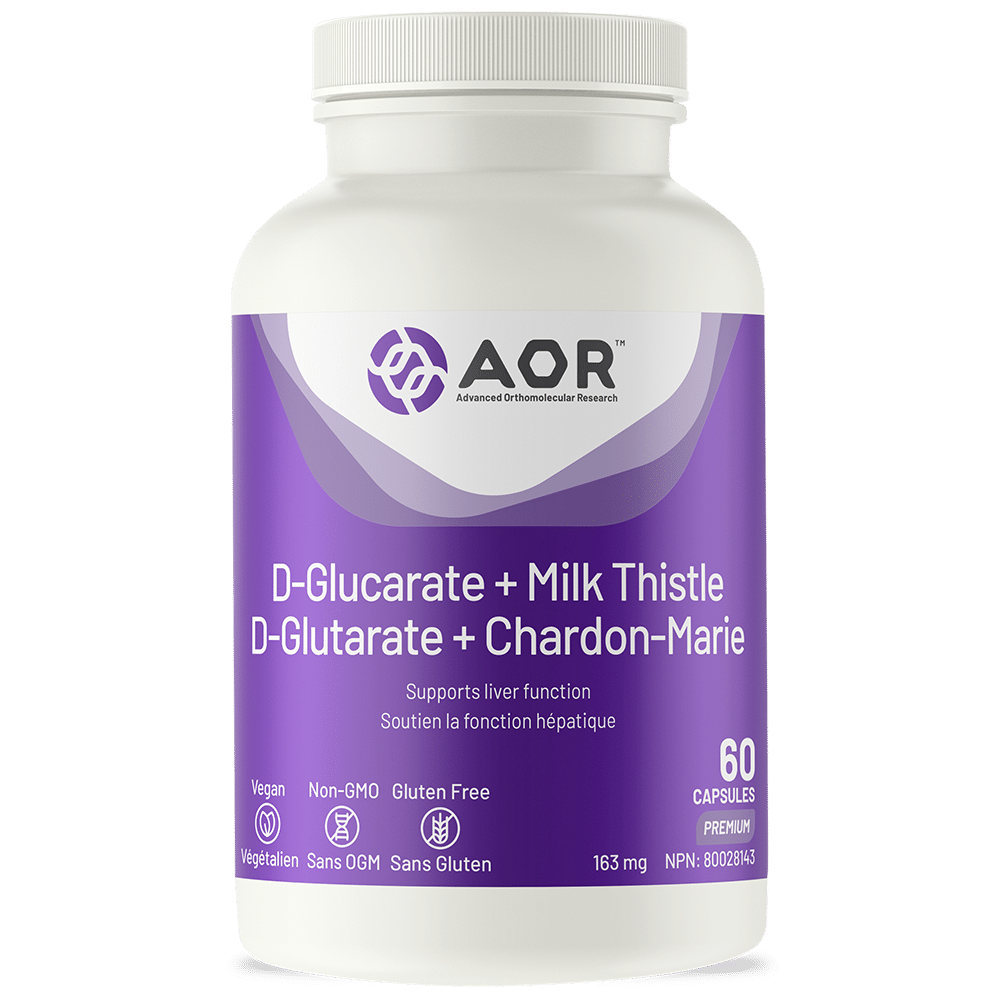 AOR D-Glucarate + Milk Thistle 60 Vegetarian Capsules
