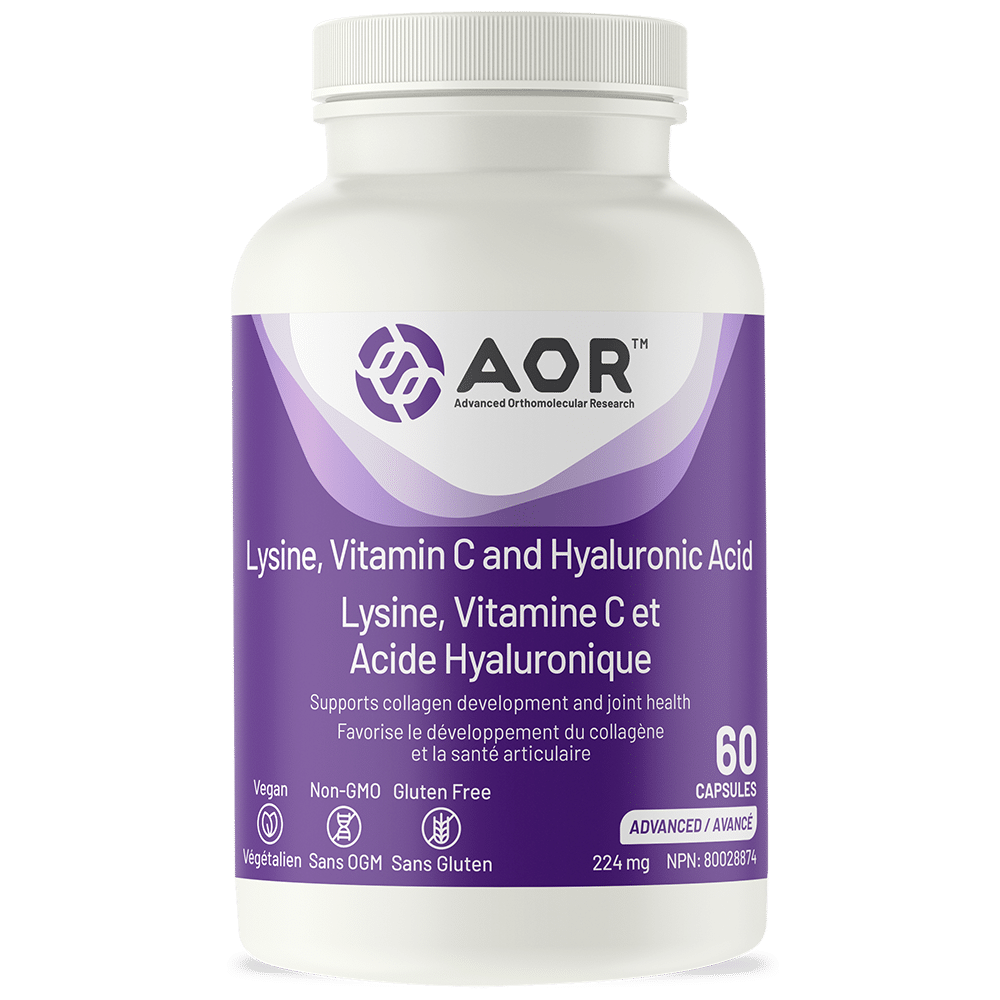 AOR Lysine, Vitamin C & Hyaluronic Acid 60 Vegetarian Capsules