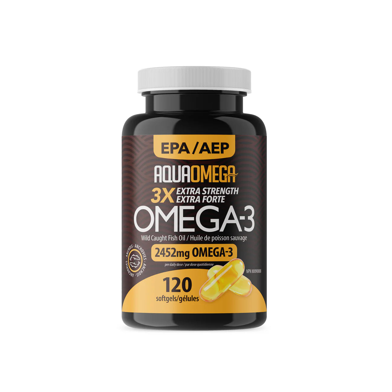 AquaOmega 3X Extra Strength EPA Omega-3 120 Softgels