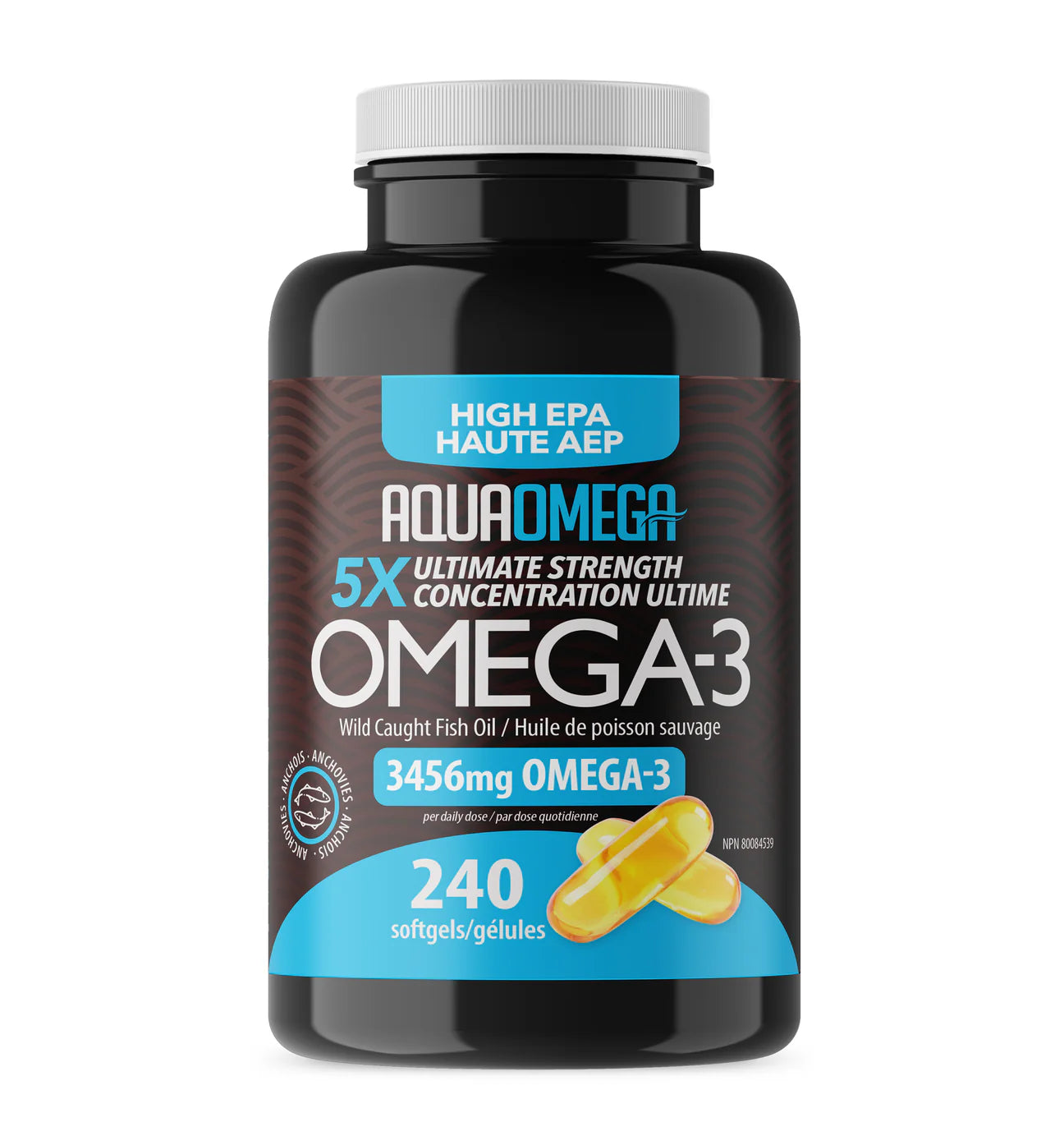 AquaOmega 5X Ultimate Strength EPA Omega-3 240 Softgels