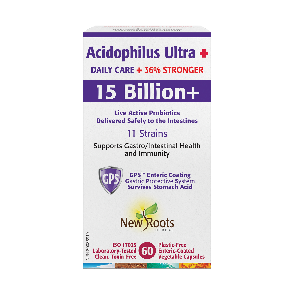 New Roots Acidophilus Ultra+ Daily Care 60 Enteric Vegetarian Capsules