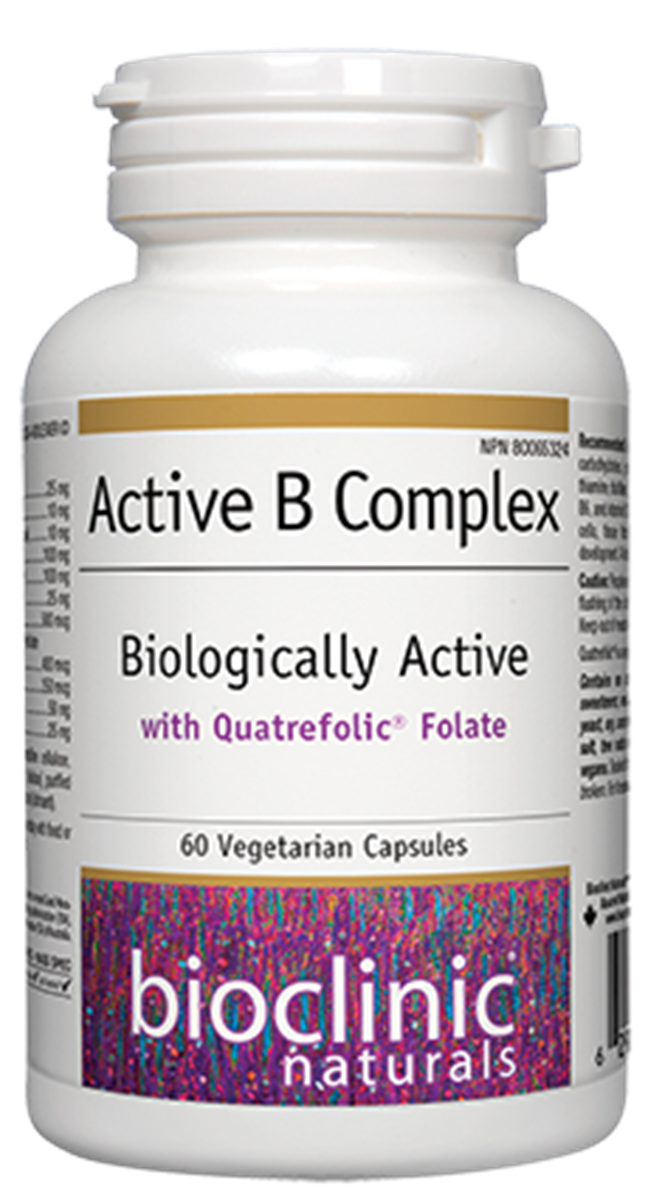 Bioclinic Naturals Active B Complex 60 Vegetarian Capsules