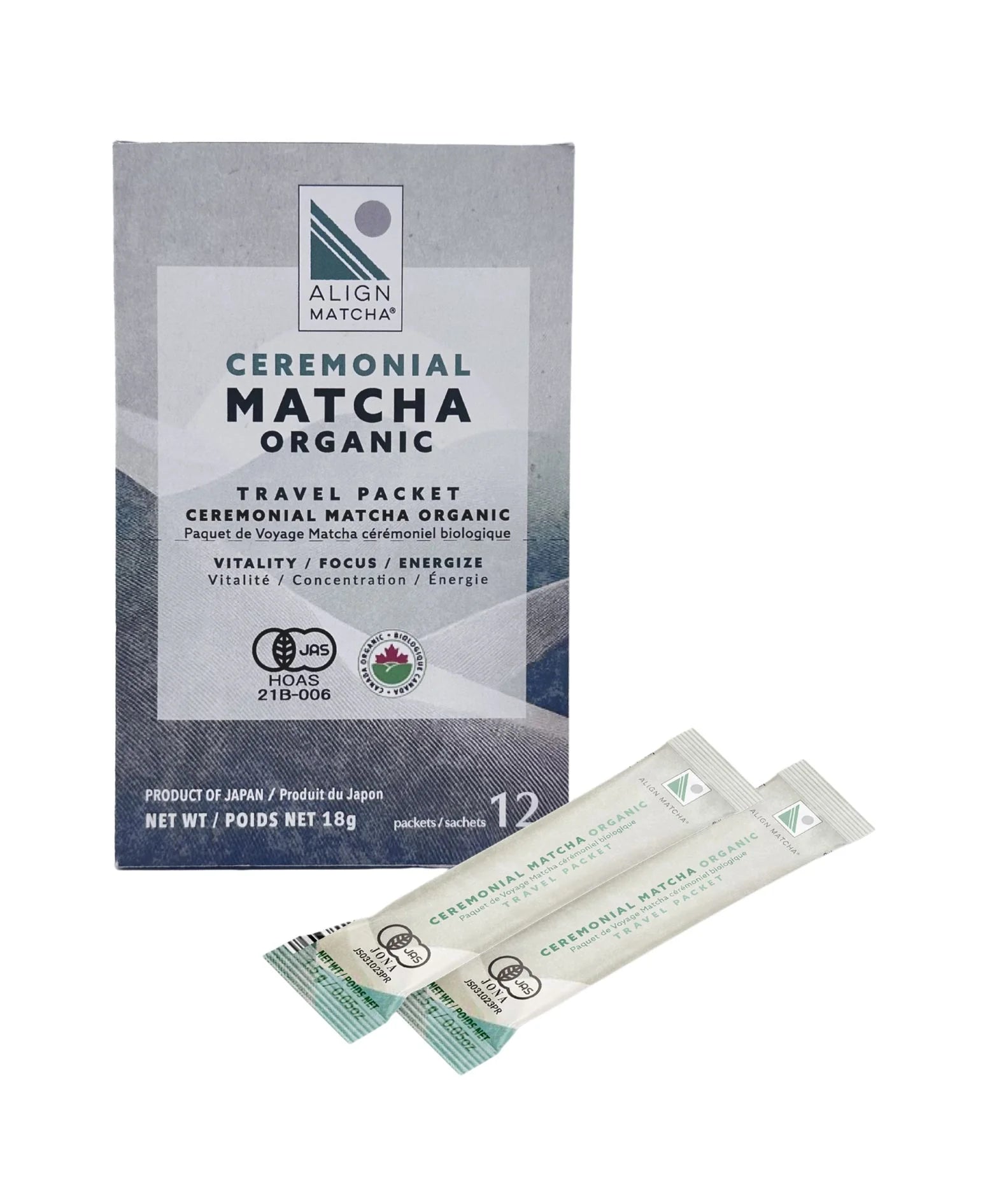 Align Matcha Organic Ceremonial Matcha 12 Packets
