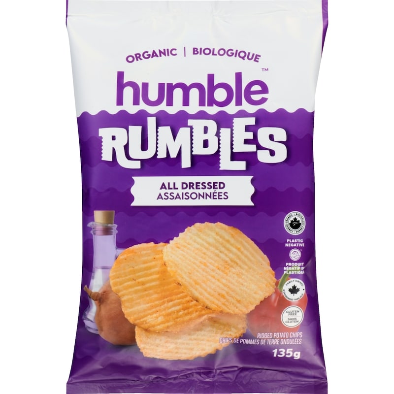 Humble Rumbles Organic All Dressed Ridged Potato Chips 135g