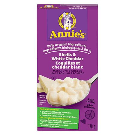 Annie’s Organic Whole Wheat Shells & White Cheddar 170g