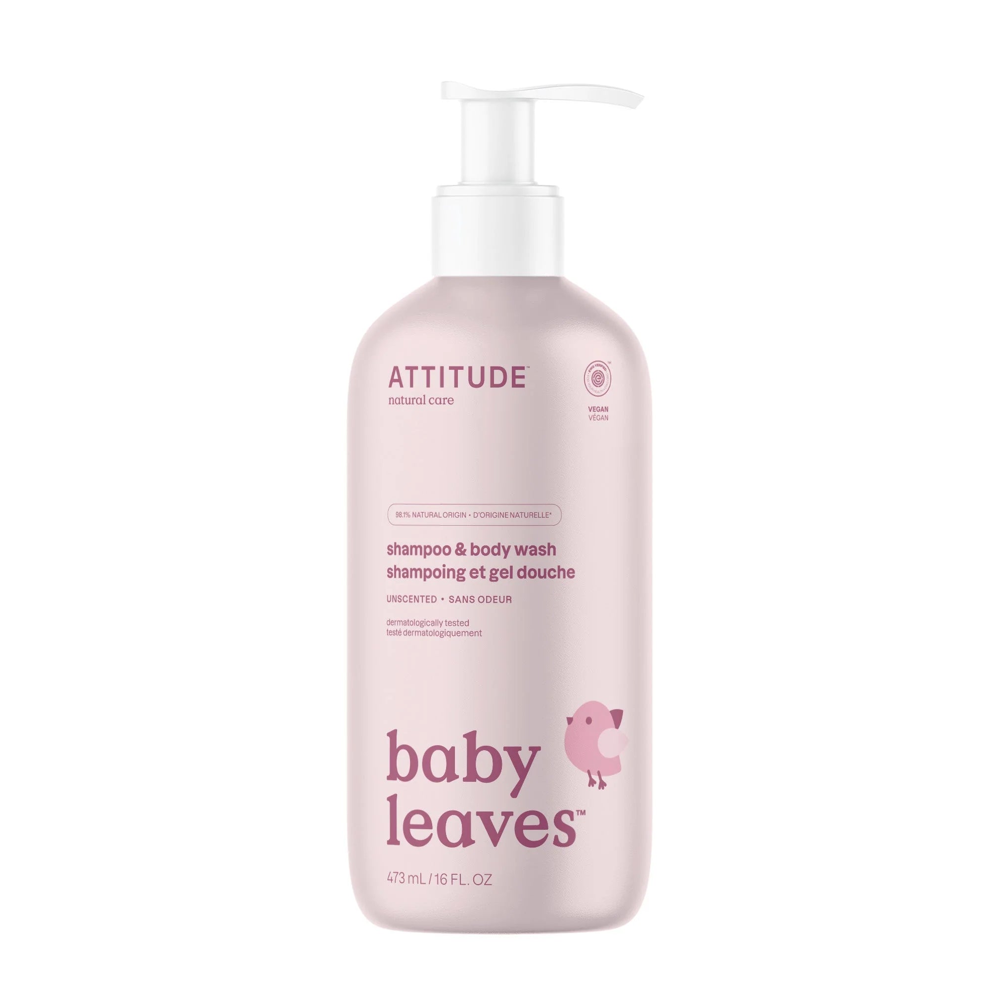 Attitude Baby Leaves Unscented Shampoo & Body Wash 473mL