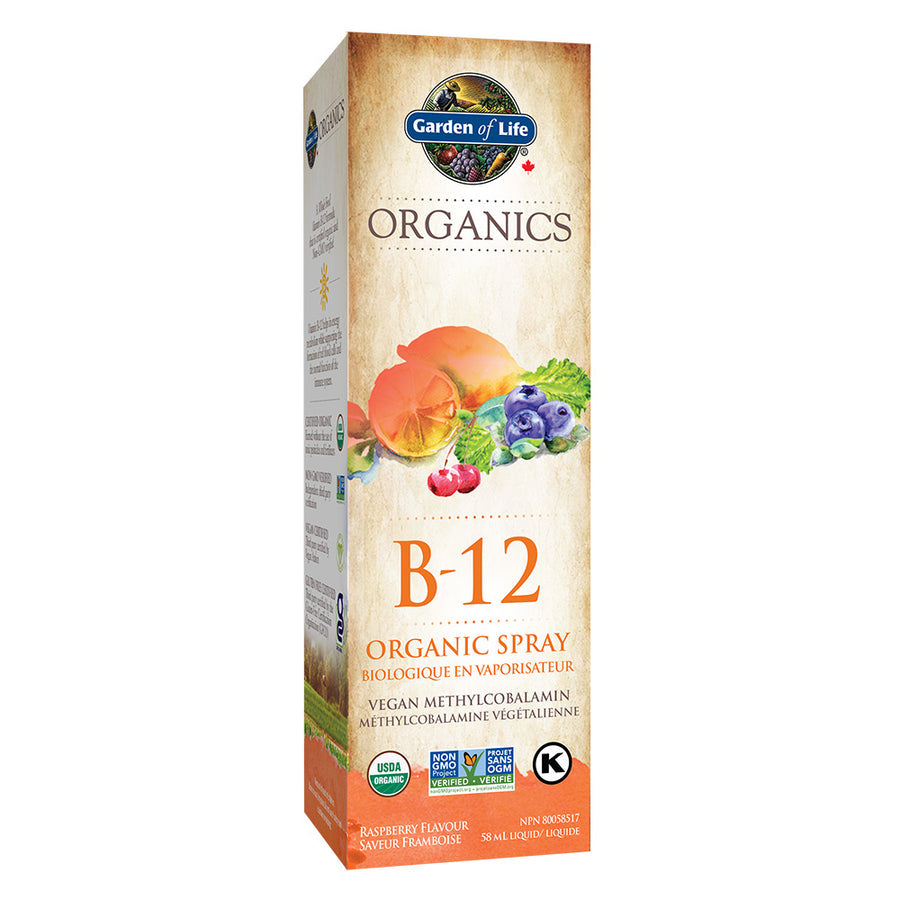 Garden of Life Organics Vegan Vitmain B12 Spray Raspberry 58ml