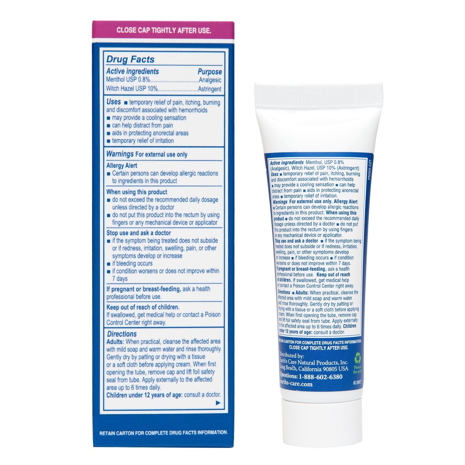 Earth's Care Hemorrhoid Relief Cream 28g
