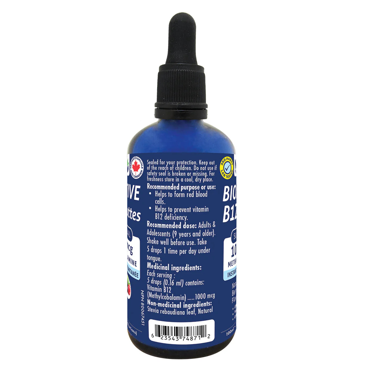 Naka Platinum B12 Sublingual Drops 1000mcg 100ml