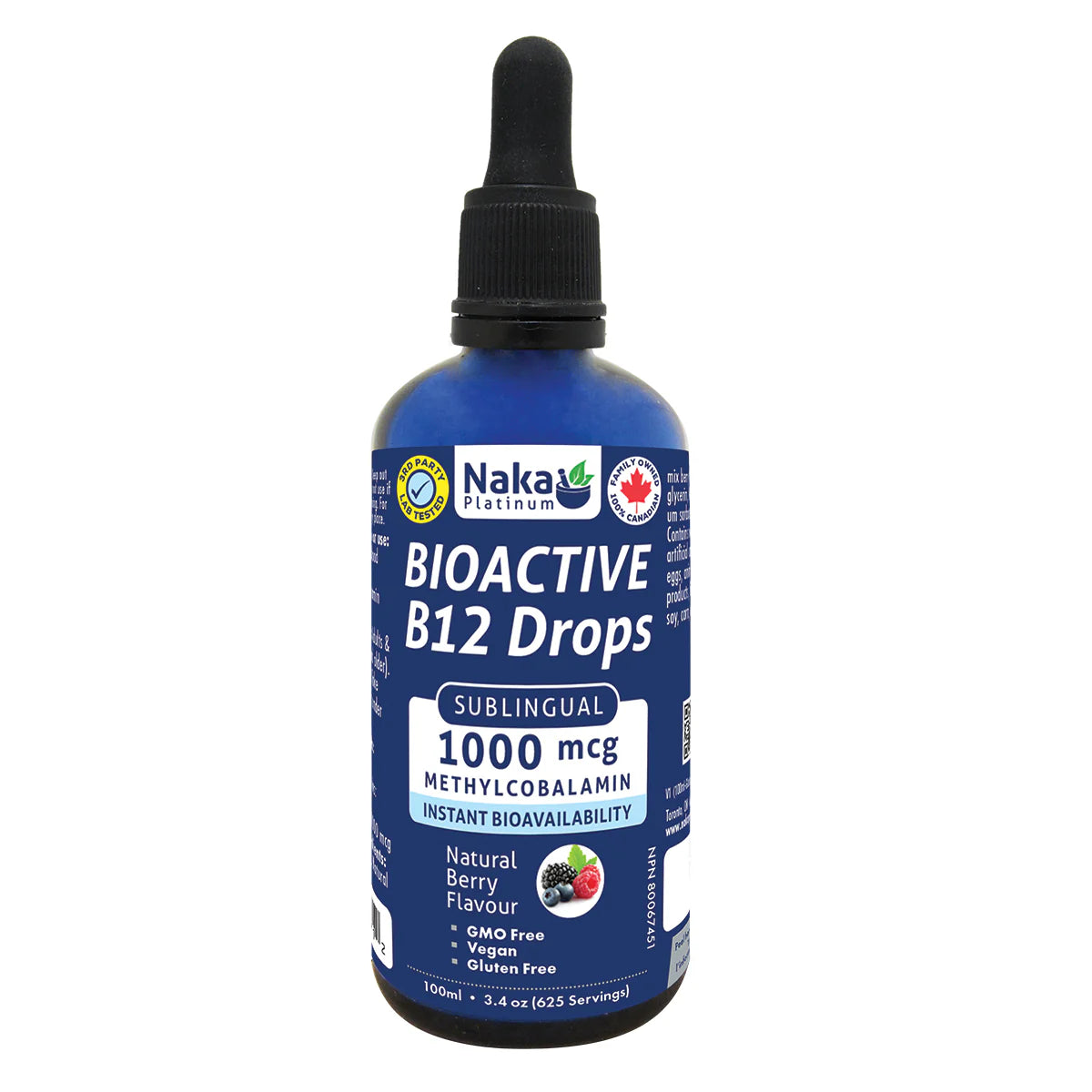 Naka Platinum B12 Sublingual Drops 1000mcg 100ml