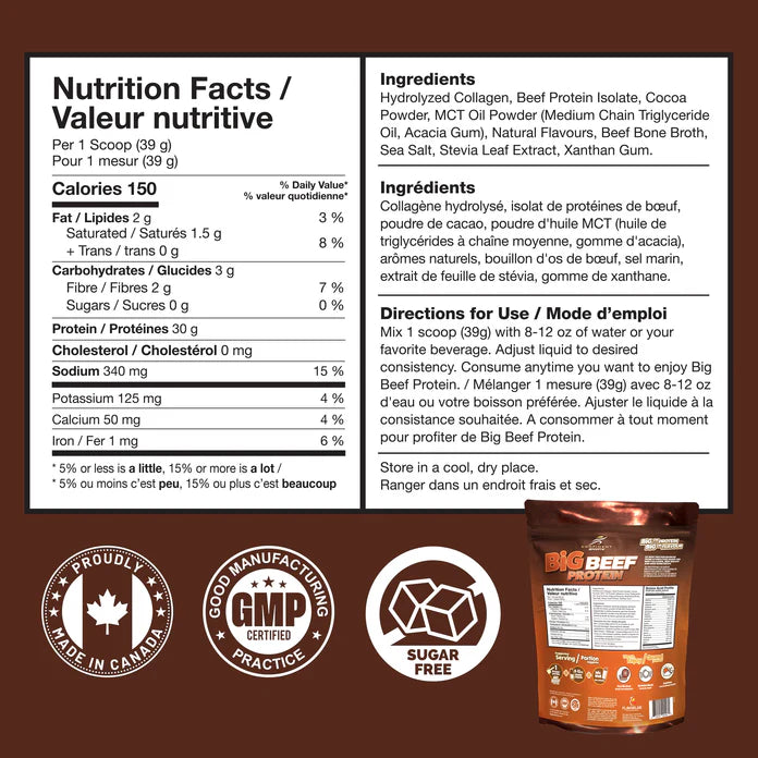 Confident Sports Big Beef Smooth Chocolate Protein 907g