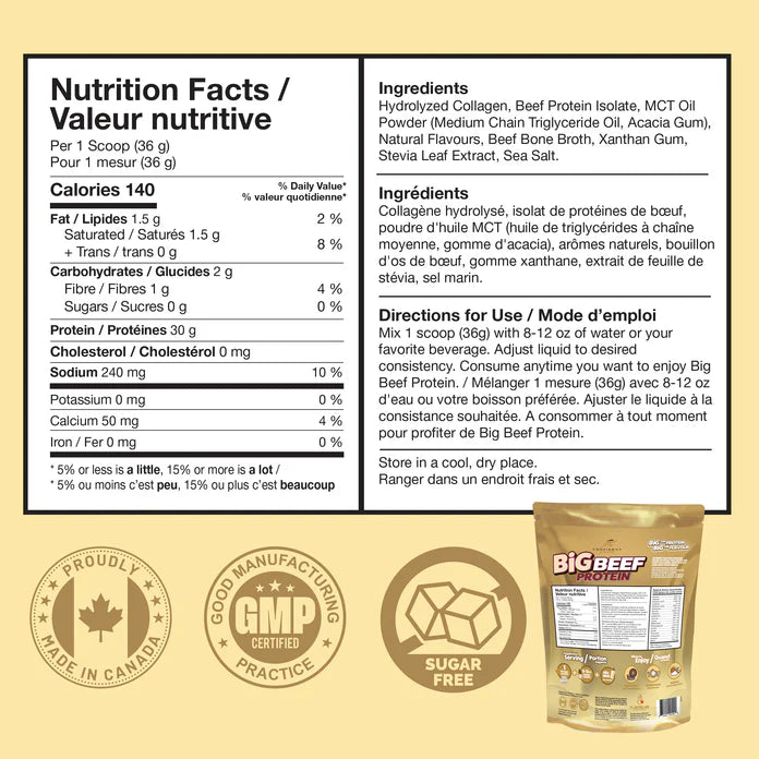 Confident Sports Big Beef Silky Vanilla Protein 907g