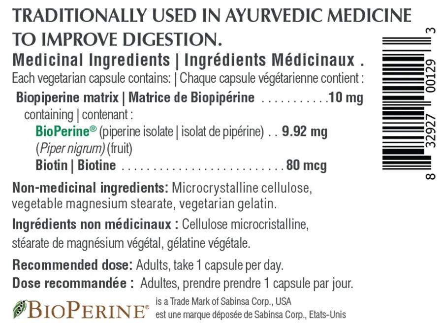 Provita BioPiperine 60 Vegetarian Capsules