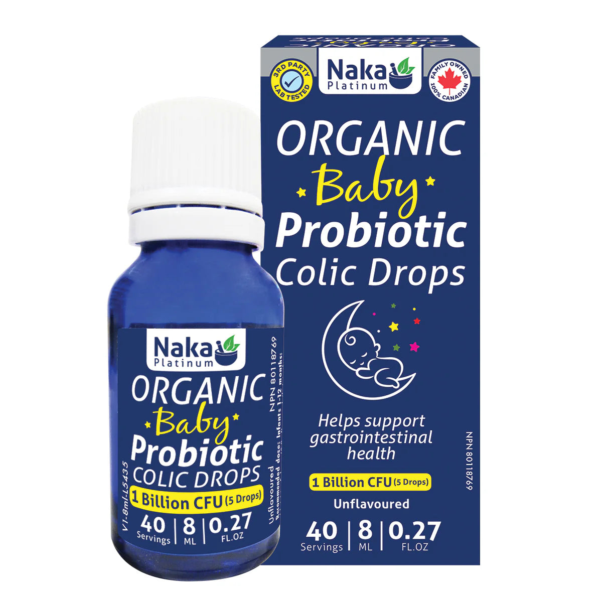 Naka Platinum Organic Baby Probiotic Colic Drops 8ml