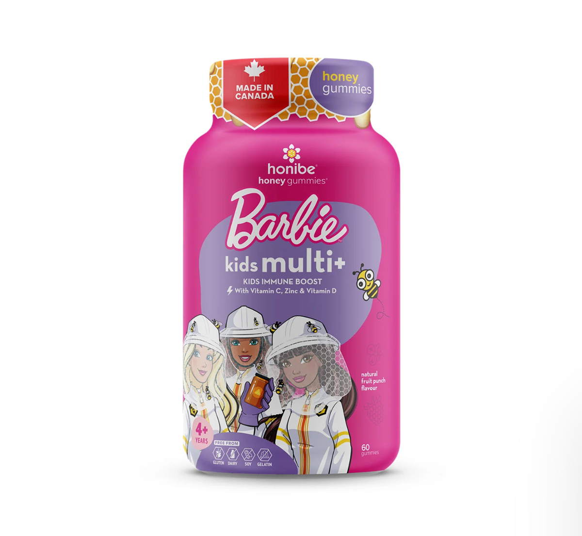 Honibe Barbie Kids Multi+ Immune Boost 60 Gummies