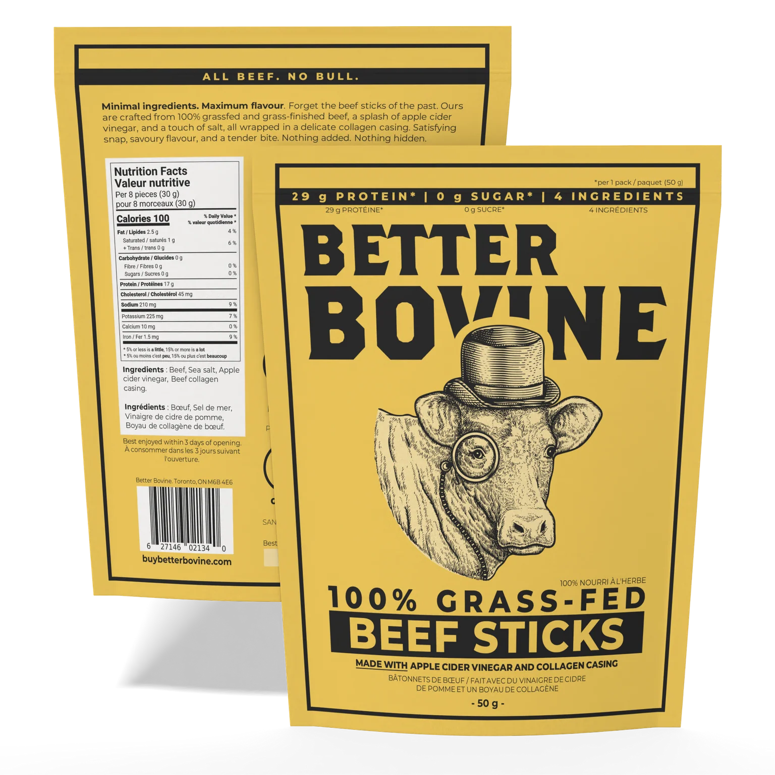 Better Bovine Graassfed Beef Sticks 50g