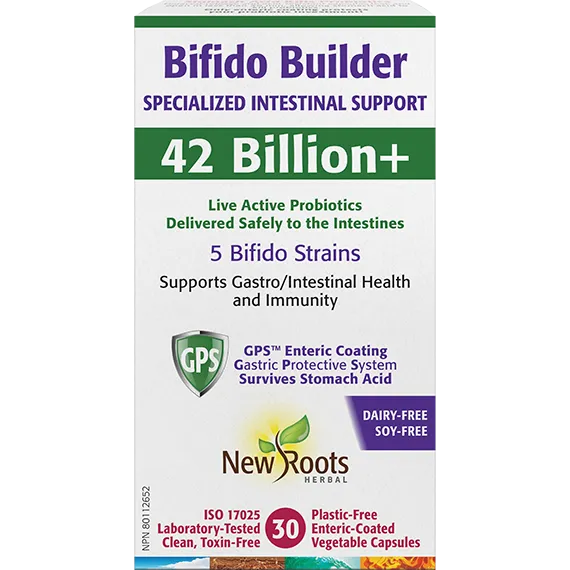 New Roots Bifido Builder 42 Billion+ 30 GPS Enteric-Coated Capsules