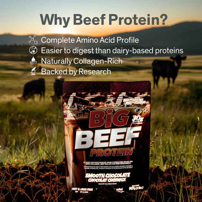 Confident Sports Big Beef Silky Vanilla Protein 907g