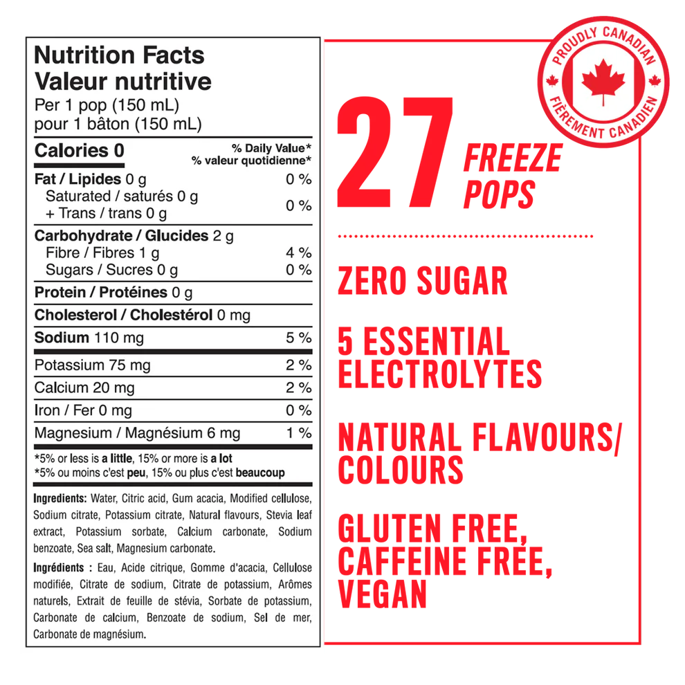 BioSteel Freeze Pops Assorted Flavours 27 Pack