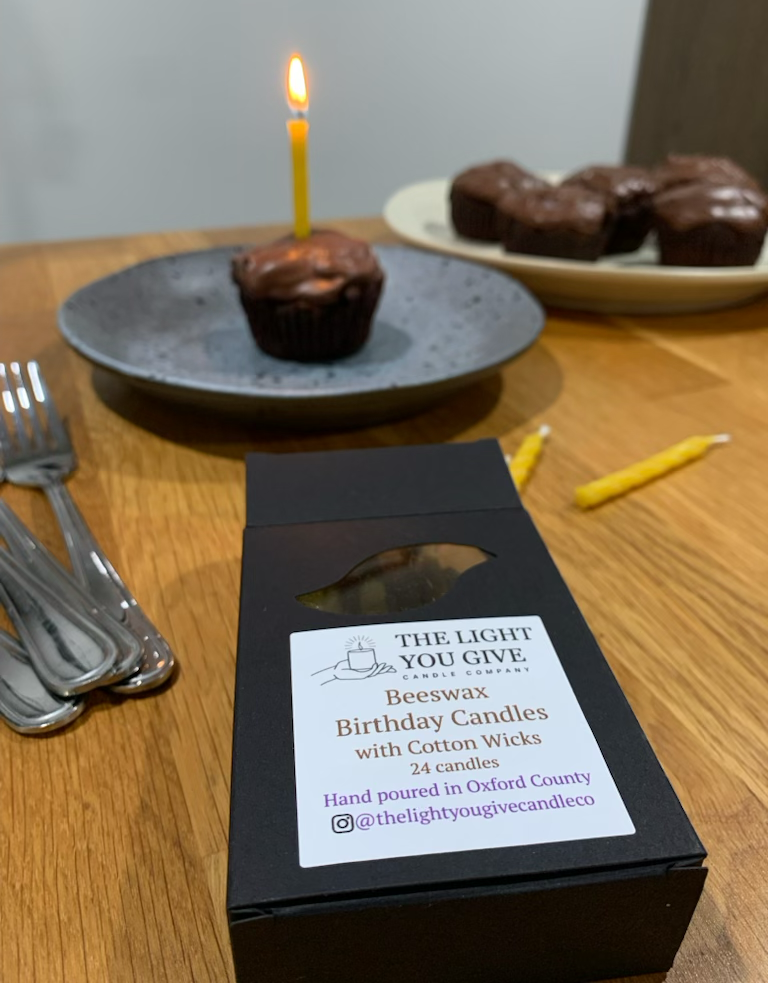 The Light you Give Candle Co. Beeswax Birthday Candles Pack of 24