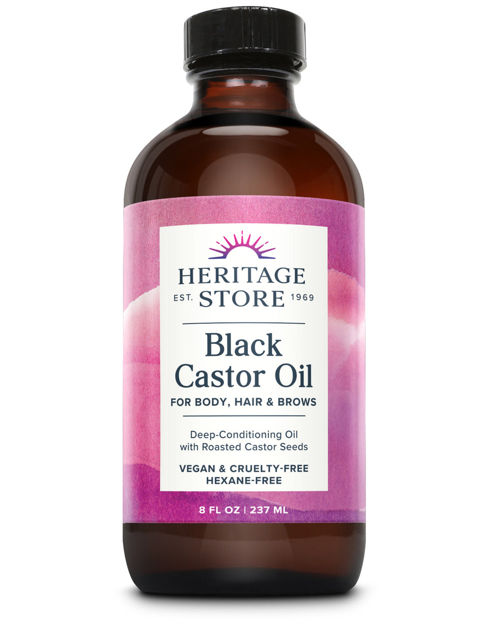 Heritage Store Cold-Pressed Black Castor Oil 237ml
