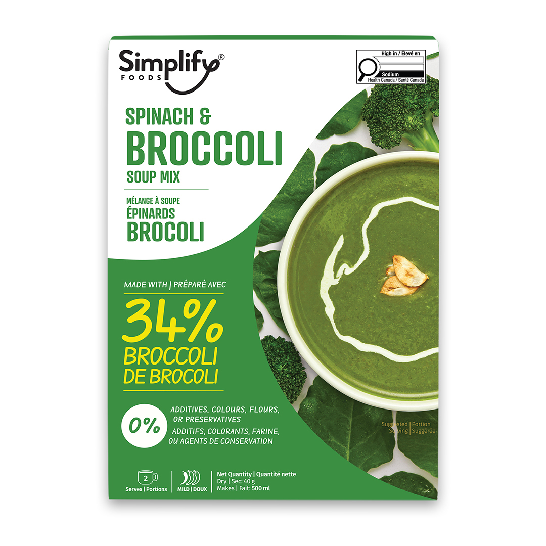 Simplify Foods Spinach & Broccoli Soup Mix 40g