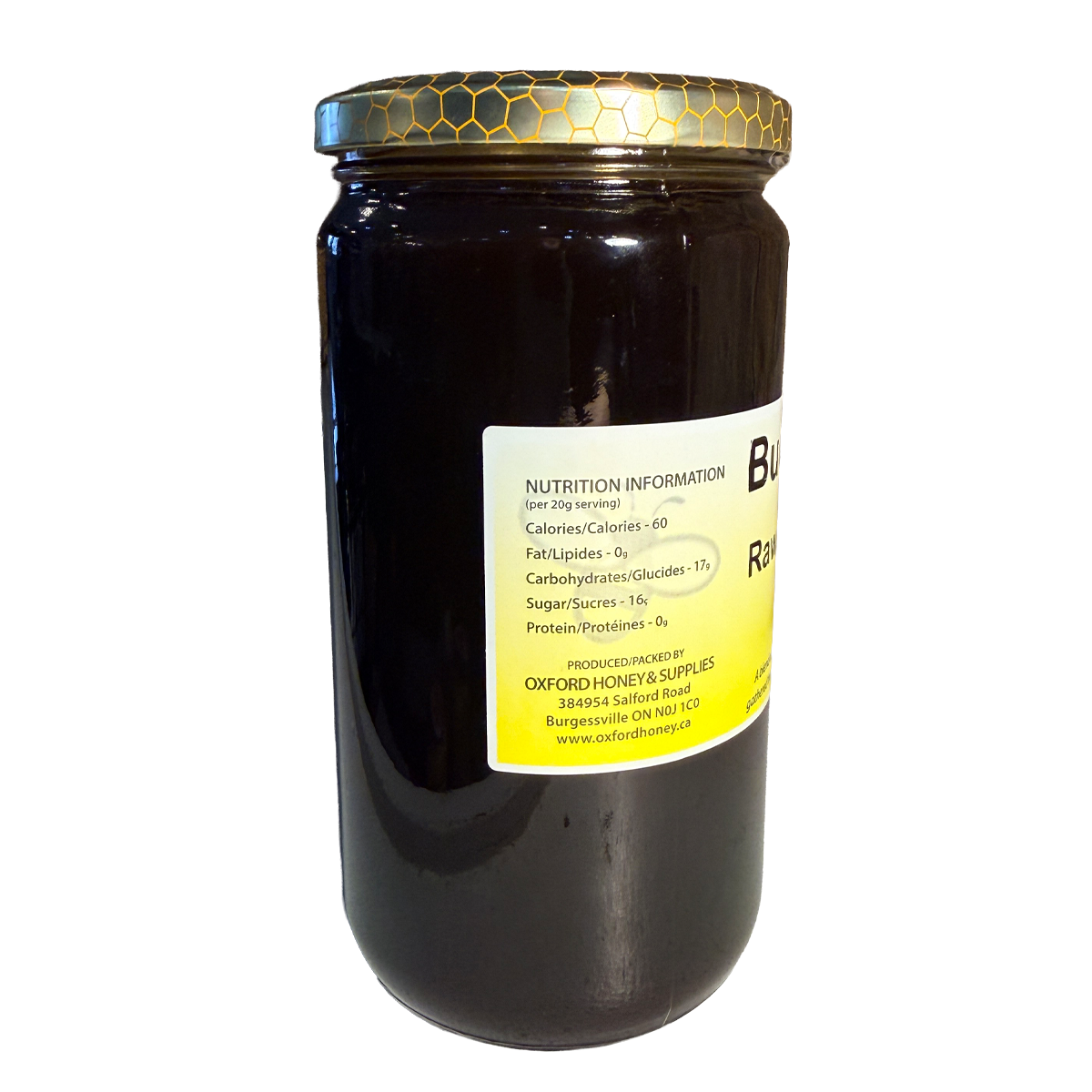 Oxford Honey Unpasteurized Buckwheat Raw Honey 1kg