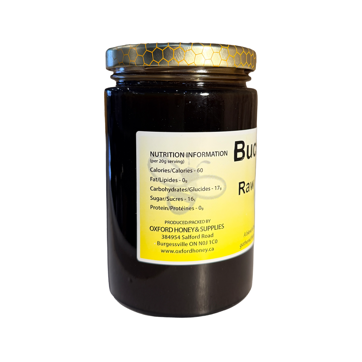 Oxford Honey Unpasteurized Buckwheat Raw Honey 500g