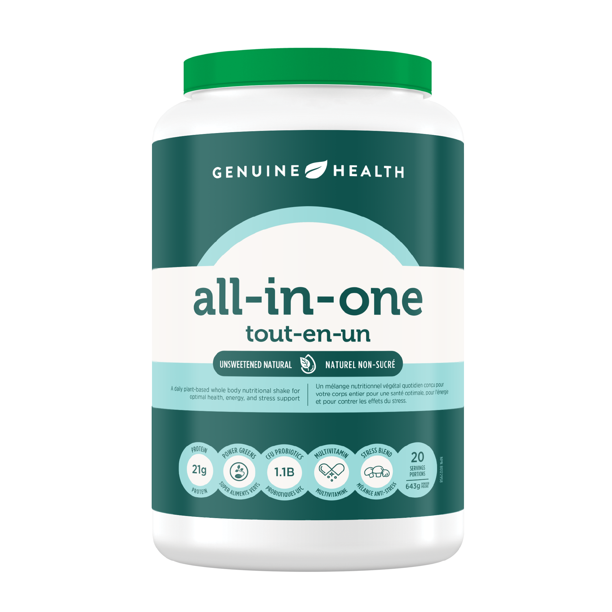 Genuine Health All-in-One Unsweetened Natural 643g