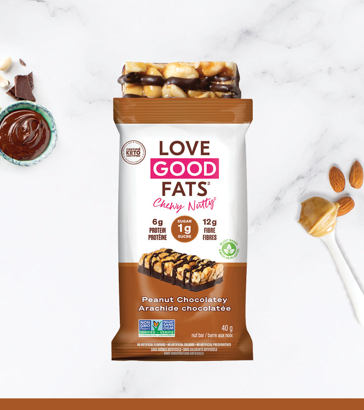 Love Good Fats Chewy-Nutty Peanut Chocolatey Bar 40g