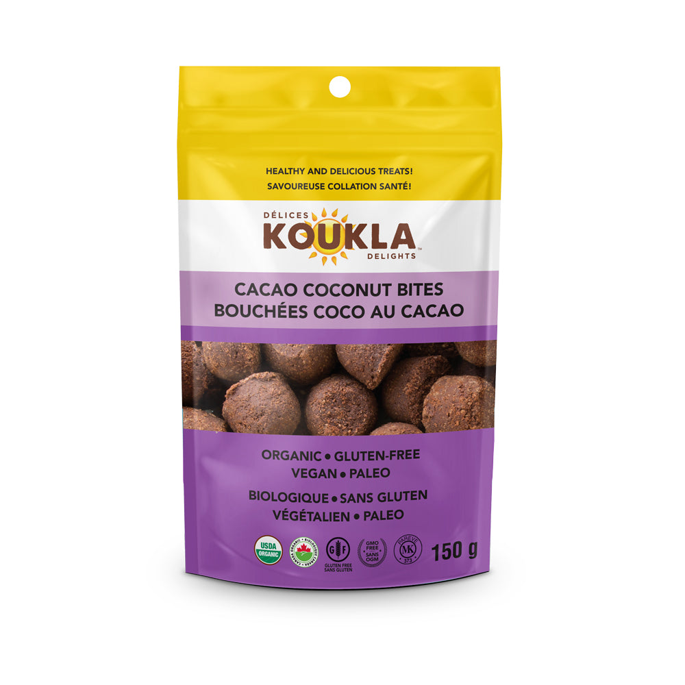 Koukla Delights Organic Cacao Coconut Bites 150g